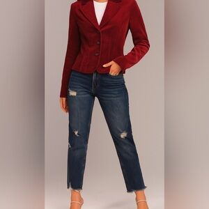 No Requirements Red blazer/Jacket. Corduroy. Women size S